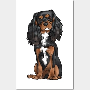 Cavalier King Charles Spaniel - Black and Tan Posters and Art